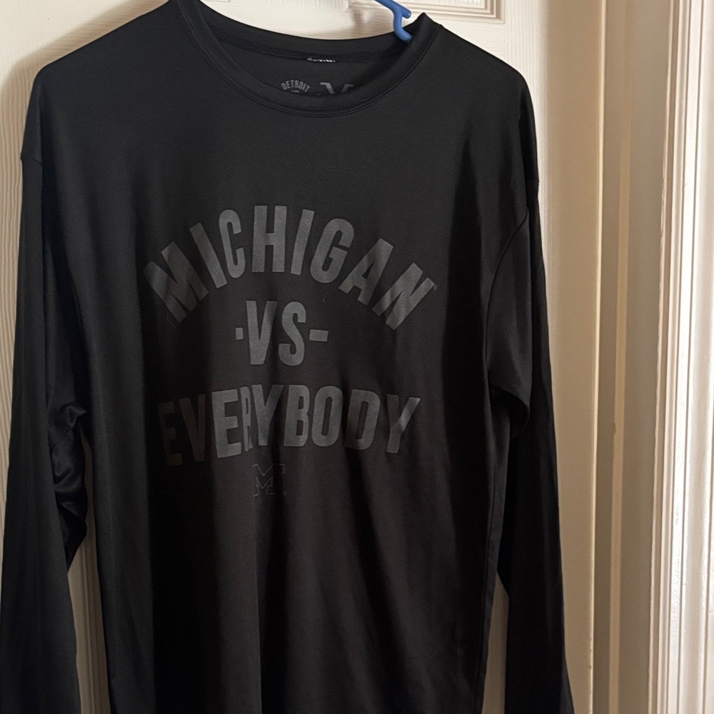 Black Michigan Long Sleeve Shirt